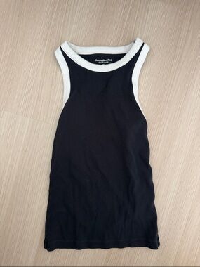 Abercrombie & Fitch Black Tank with White Trim